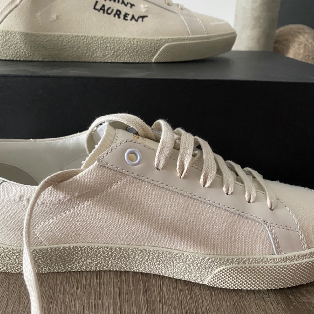 AUTHENTIC SAINT LAURENT court classic Sneakers -37 ( bran - Picture 2 of 5
